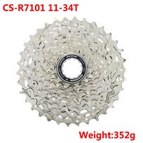 SHIMANO 105 R7101 HG710 12 Speed Road Cassette Sprocket 34T 36T 12V Freewheel Sprocket for Road Bike K7 Original Bicycle Part CS-R7101 11-34T white