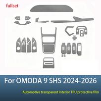 Fit for OMODA 9 SHS 2024-2026 GPS Screen PPF Shift Panel TPU Patch Pre Cut Transparent Anti Scratch Interior Protect Film Set left-hand drive