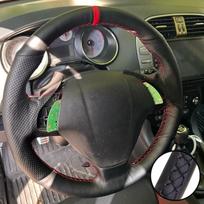 Hand Stitched Perforated Non-slip Artificial Leather Steering Wheel Cover For Fiat Punto Bravo Linea Qubo Doblo Grande Punto Black Thread