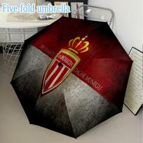 Monaco Crest Emblem Mini Umbrella, 5-Fold, Lightweight, Retractable Umbrella Features 8 Ribs, Ideal for Outdoor Use Birthday Gifts Five-fold umbrella