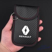 Car Key Case Signal Blocker Bag Car RFID Shielding Pocket Anti-Theft Pouch For Renault MeganeTrafic Scenic Kangoo Master Kaptur R333 gray