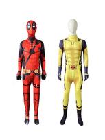 Halloween Tight Bodysuit Wolverine Deadpool Creative Cosplay Men's Trendy Role Play Costume 140 raudona