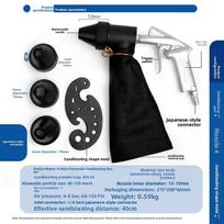 Mini Pneumatic Sandblasting Gun With High Pressure For Rust Removal And Surface Cleaning JP Fitting
