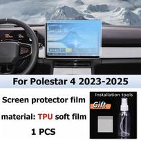 Car Interior Screen Protector Console GPS Navigation LCD Screene TPU Film Scratch Resistant PPF For Volvo Polestar 4 2023-2025 Left-hand drive