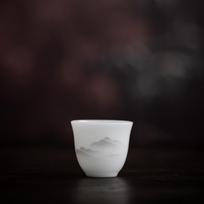 111ml Ice Jade Porcelain Gaiwan Handmade Tea Tureen Tea Bowl With Lid Kit Tea Maker Cover Bowl Chinese Tea Set Decoration Gift black