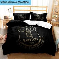 Everton Football Club Crest 3PCS Print Bedding Set, Includes A Duvet Cover and Two Pillowcases for Bedroom, Dormitory, Suitable for All Seasons 180cmx210cm