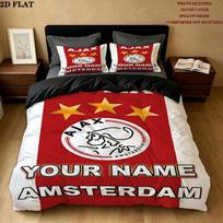 Afc Ajax Bedding Quilt Set Quilt Cover Pillowcase Home Decoration Birthday Gift (1 * duvet cover + 2 * pillowcase, without core) 200x200cm
