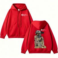 Forward Observations Group Graphi Zip Up Hoodie Fashion Skeleton Gothic Sportwear Men Women Fleece Loose Jackets Streetwear Male S raudona