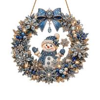 Unfinished Christmas  Painting Kit Acrylic DIY Craft Kit  Wall Decor Material Package A
