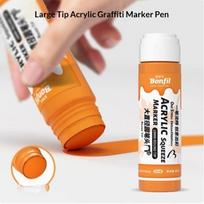1Pcs 3Cm Jumbo Felt Tip Acrylic Paint Markers Graffiti Jumbo Colored Markers For Rock Painting Stone Ceramic Glass Wood Canvas A26