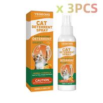 Cat Deterrent Spray For Peeing Anti Scratching And Biting For Furniture Carpets Prevent Urine Marking Indoor Odor Cat Care Spray 7 100ml Boxed X 3PCS