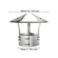 Chimney Cap Cover,Chimney Vent Lid Dust Protection Roof Rain Guard Exhaust for Outside Pipe Dia 20cm