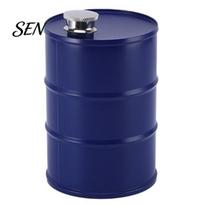 Stainless Steel Oil Drum 750ML Mini Drum, Barrel Shaped Dispenser Leak Proof Bottle Bottle, Industrial Style Storage Can Container Cooking 750ML