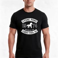 Stone Pony 1974 (White Ink) Tshirt Summer Casual Cotton Tee Oversized Streetwear Tops Vintage Graphic Print 100 Cotton XL black