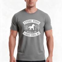 Stone Pony 1974 (White Ink) Tshirt Summer Casual Cotton Tee Oversized Streetwear Tops Vintage Graphic Print 100 Cotton 2XL gray