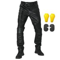 Motorcycle Riding Jeans Motocross Racing Pants PU Leather Biker Trousers Waterproof Windproof Men Women With 4 X Knee Hip Pad XXXL
