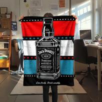 JACK DANIELS whisky printing Flannel Blanket Bedroom Sofa Camping Warm blanket Gifts for family and friends-MJ001 80cm x 120cm