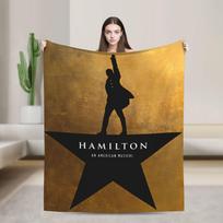 Hamiltonas Miuziklas Antklodė Kokybiška Šilta Minkšta Lovos Patalynė Žiemai Piknikui Sofai Kėdei Juokinga Antklodė 125X150CM