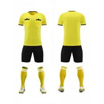 Short Sleeve Soccer Referee Jersey Set Breathable Comfortable Training Uniform Adult Unisex L black