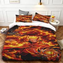 Anime 3pcs Duvet Cover N-Narutos Bedding Set Kids Quilt Cover Breathable and Skin-friendly Bedroom Home Dormitory EU Single 135*200cm/53x79in 3pcs