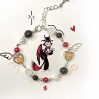 Matching Angel Dust and Husk Bracelets white