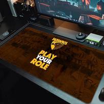 Hawthorn Football Club Mouse Pad Large Gaming Table Cushion Nonslip Laptop Tablet Big Mousepad Xxl Mat Mini Pc Playmat With Lock Edge 30cmx60cm(11.8x23.6inch) black