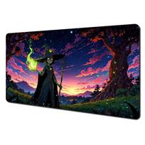 Magic witch art rendering anime Mouse Pad pc accessories Gaming mat rubber antislip Desk Mat gamer keypad expansion mousepad 40x90x0.3cm