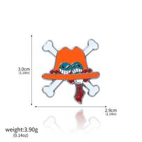 Pirate King Brooch - Hot Selling One Piece Straw Hat Crew Zoro Ace Badge orange