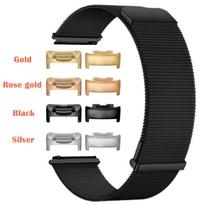 Milanese Band Fit for FITBIT Charge 5/6 Magnetic Buckle Design Strap Suitable for FITBIT Charge5 Charge6 Watchband Connector-Gold&Charge 5 6