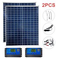 1000W Solar Panel Kit, 12V 100A MPPT Solar Charge Controller, Solar Fast Battery Charger for Home Power, Camping, RV, Car