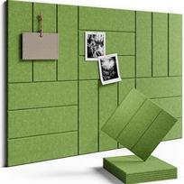 Vertical Stripe Pinboard Tiles Self Adhesive Memo Board Sound Absorbing Panels  Home Office Style   2