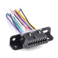 10Cm Diy 16Pin J1962 Obd2 Extension Cable For Female Automotive Car Diagnostic Auto Tool Obd 2 Connector onesize gray