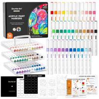 Shuttle Art Acrylic Marker Direct Ink Brush Paint Lightfast Acrylic Suitable for and Includes Storage Perfect for Art and Gifts 36-Color Set, Type,