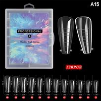 120PCS Poly Builder Gel Nail Forms Dual Tips Fast Mold Extension for Salon Quality DIY Manicure A15