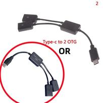 Mikro USB / tipas C iki 2 Otg dvigubas USB prievado stebulės kabelis Y skirstytuvo adapteris Type-c
