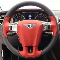 100% Fit For Bentley Continental Flying Spur 2010-2017 Auto Parts DIY Hand-stitched Genuine Leather car steering wheel cover GH1