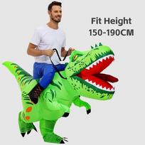 Suaugusiųjų T-Rex Dinozaurų Pripučiami Kostiumai Helovino Viso Kūno Dinozaurų Cosplay Apranga Juokingi vakarėlio Rekvizitai Sceninės Performance Apranga Adult(150-190cm) green