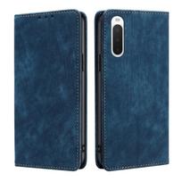 For Sony Xperia 10 IV RFID Anti-theft Brush Magnetic Leather Phone Case For Sony Xperia 10 IV mėlyna