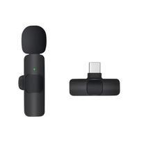 K8 K9 2.4G Wireless Lavalier Microphone for Phone, Noise Reduction Clip On Mic with Monitoring & Reverb for Live Streaming, Inte