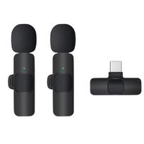 K8 K9 2.4G Wireless Lavalier Microphone for Phone, Noise Reduction Clip On Mic with Monitoring & Reverb for Live Streaming, Inte