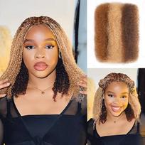 Brazilijos QVR Afro Kinky Sruogos Žmogaus Plaukai Pynimui Dreadlock Plaukams 50g/vnt Merginos Natūralūs Rudi Remy Žmogaus Plaukai Debut Priauginimui 10inches white