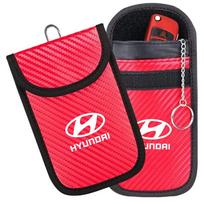 Car Key Case Signal Blocker Bag RFID Shielding Pocket For Hyundai Tucson Accent Elantra Santa fe Sonata I10 I20 I30 Azera Creta b1 black
