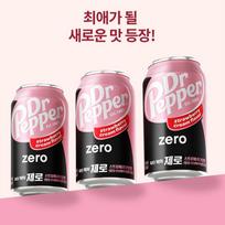 Dr. Pepper Zero Strawberry Cream 350ml 24 pcs pink