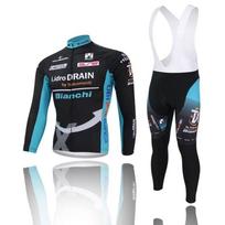 Bianchi Long Sleeve Cycling Jersey Set Men Women Moisture Wicking Bike Clothing Road XXXL