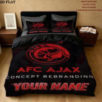 Afc Ajax Bedding Quilt Set Quilt Cover Pillowcase Home Decoration Birthday Gift (1 * duvet cover + 2 * pillowcase, without core) 200x220cm