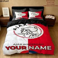 Afc Ajax Bedding Quilt Set Quilt Cover Pillowcase Home Decoration Birthday Gift (1 * duvet cover + 2 * pillowcase, without core) 135x200cm black