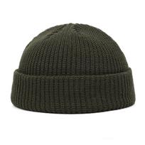 Knit Skull Cap Beanie Hat Thin Stretch Warm Pullover Watch Hat for Men Women Fall Winter gourd hat black