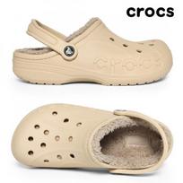 Crocs Baya Lined Clogs Fleece Lined Indoor Shoes 205969 2zm variances/260 beige