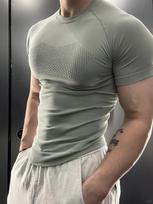 Men's Quick-Dry Compression Short Sleeve Fitness Shirt gray