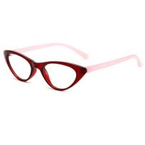 Hot-selling cat eye frame gradual change color anti-blue flat mirror myopia can be matched degree advanced sense personalized glasses frame flat light white